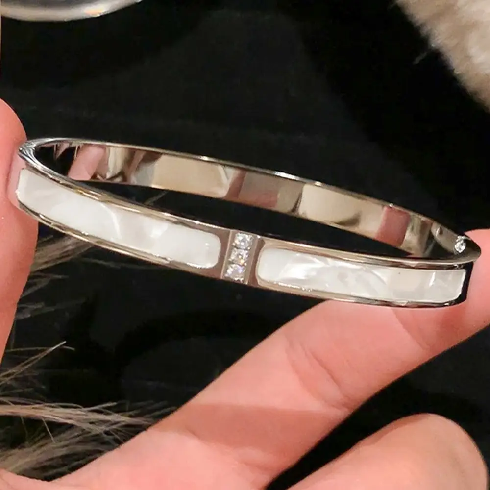 18K Gold Stainless Steel Bracelet with Crystal Accents - Image 23