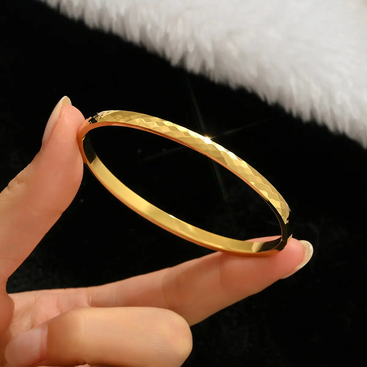 18K Gold Stainless Steel Bracelet with Crystal Accents - Image 55
