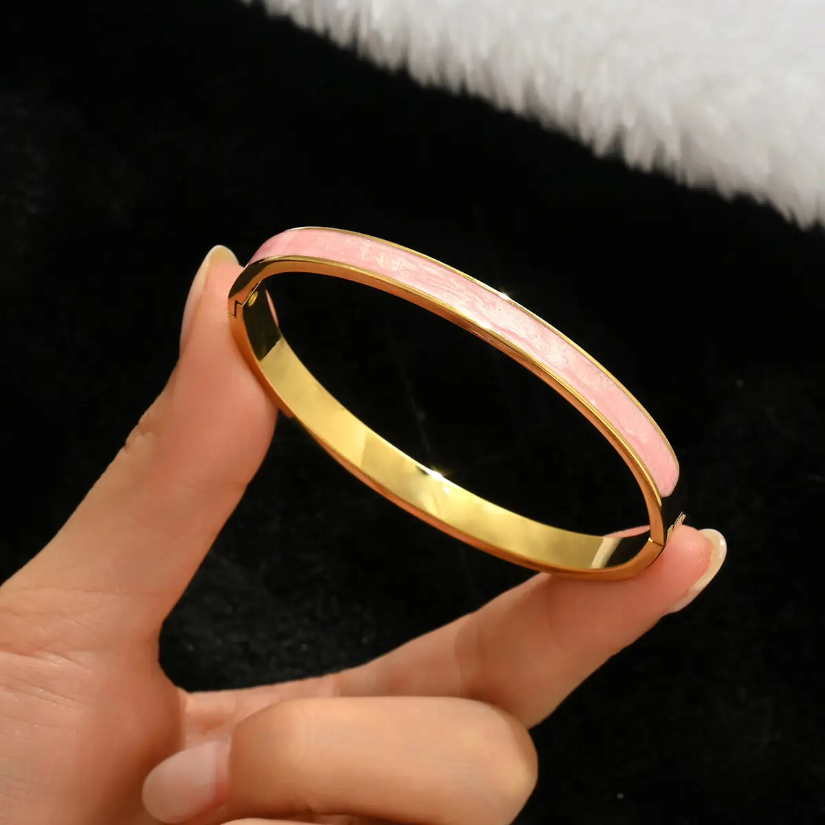18K Gold Stainless Steel Bracelet with Crystal Accents - Image 58