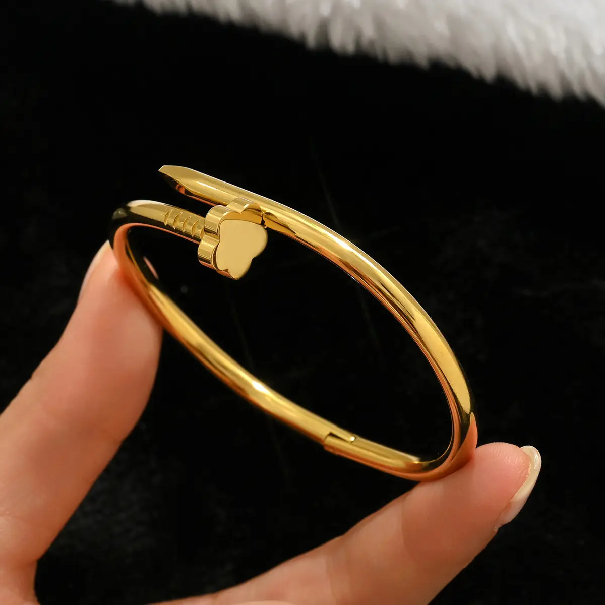 18K Gold Stainless Steel Bracelet with Crystal Accents - Image 62