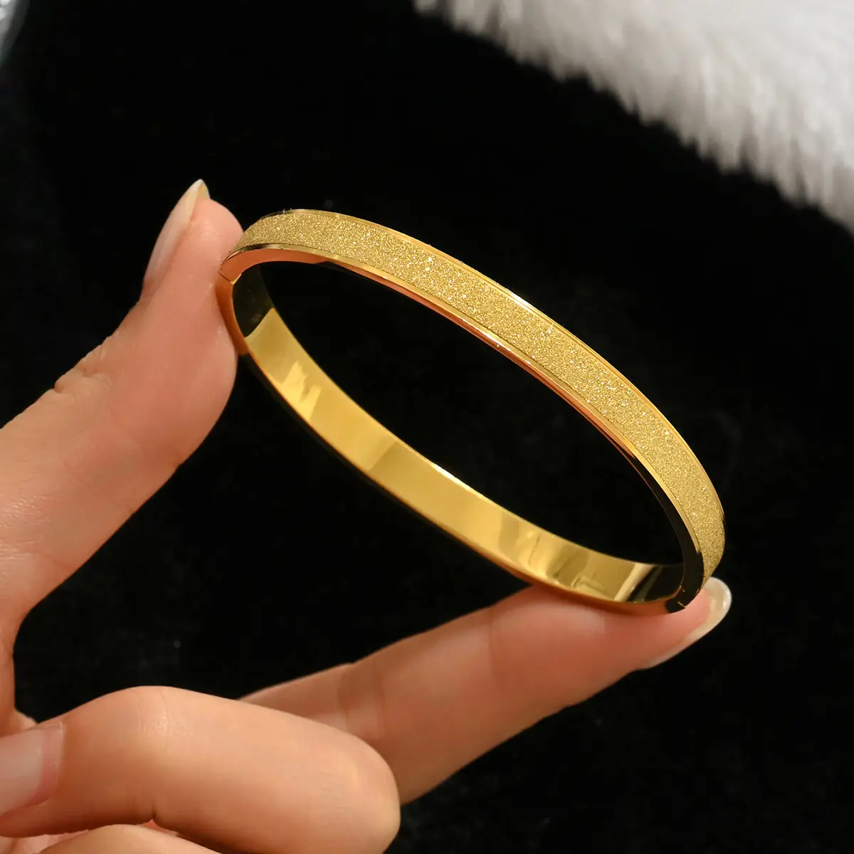 18K Gold Stainless Steel Bracelet with Crystal Accents - Image 63