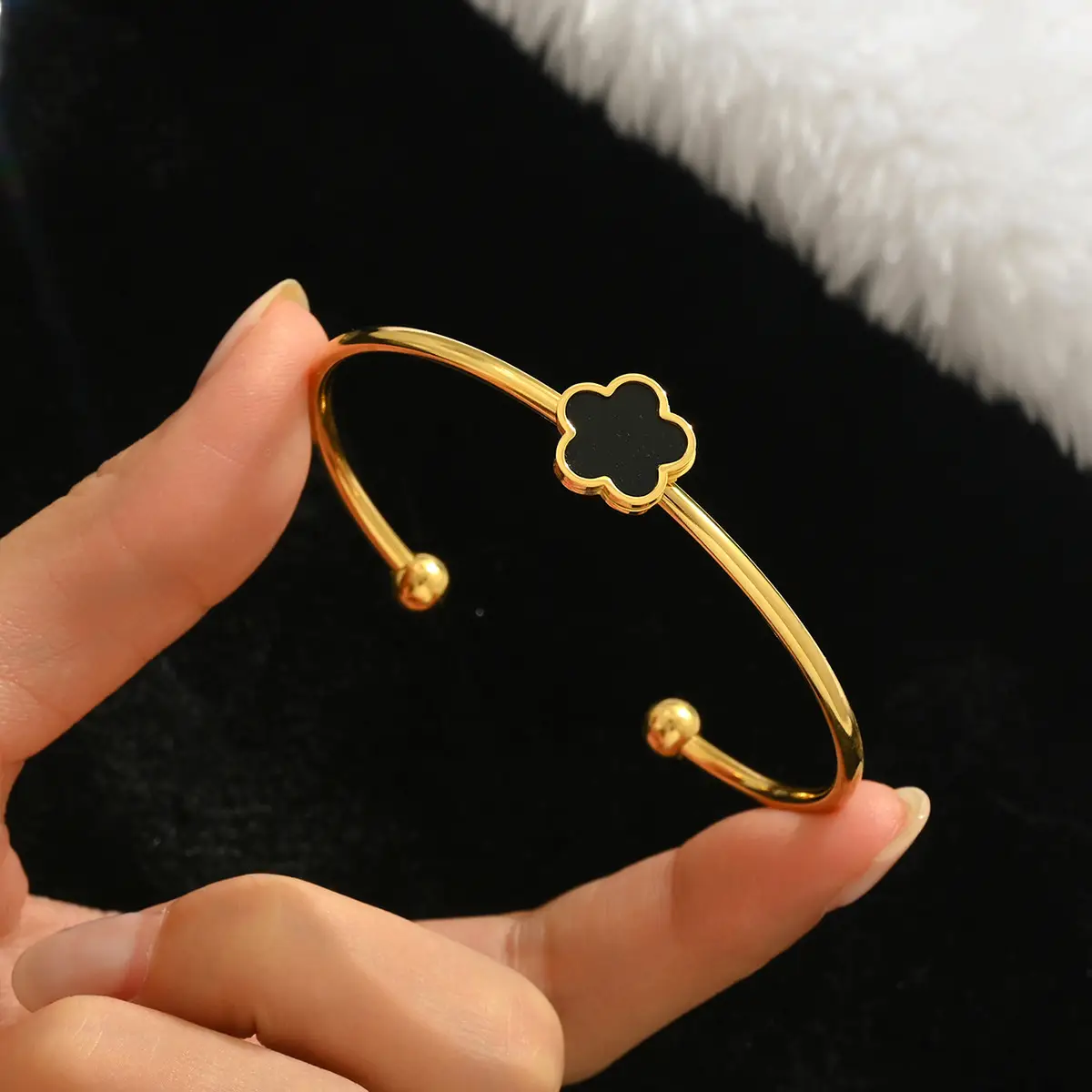 18K Gold Stainless Steel Bracelet with Crystal Accents - Image 72