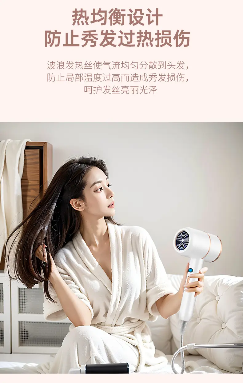 Cross-Border Negative Ion Hair Dryer High Power Salon Portable Brushless High Speed Constant Temp — feature 17