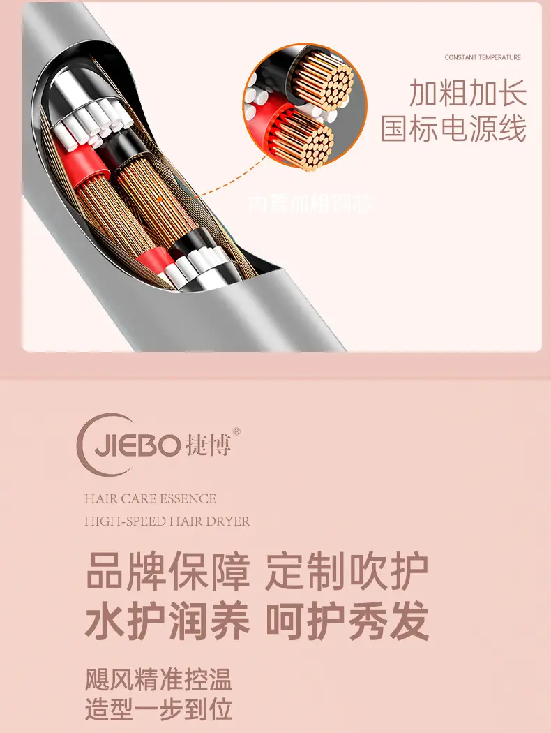 Cross-Border Negative Ion Hair Dryer High Power Salon Portable Brushless High Speed Constant Temp — feature 21