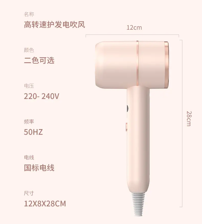 Cross-Border Negative Ion Hair Dryer High Power Salon Portable Brushless High Speed Constant Temp — feature 22