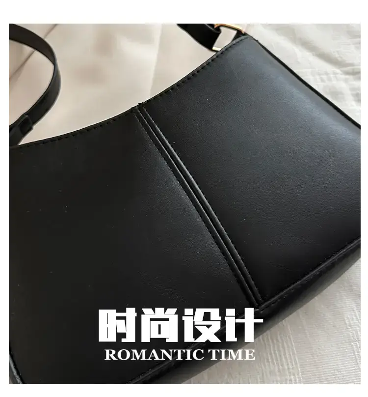 Black Shoulder Bag for Women, Large Capacity, Casual Western Style — feature 3