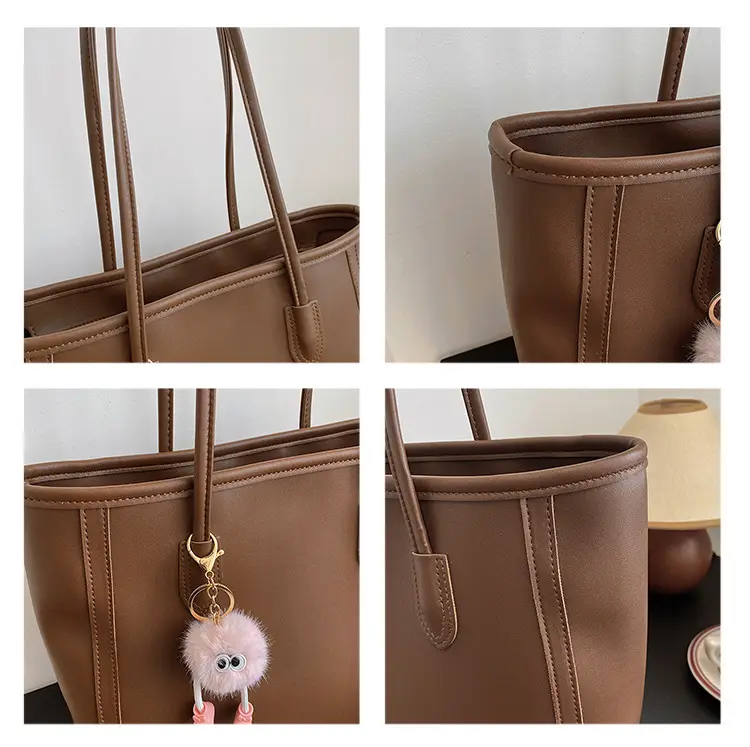 Korean Style Textured Shoulder Bag Beige 2023 — feature 2