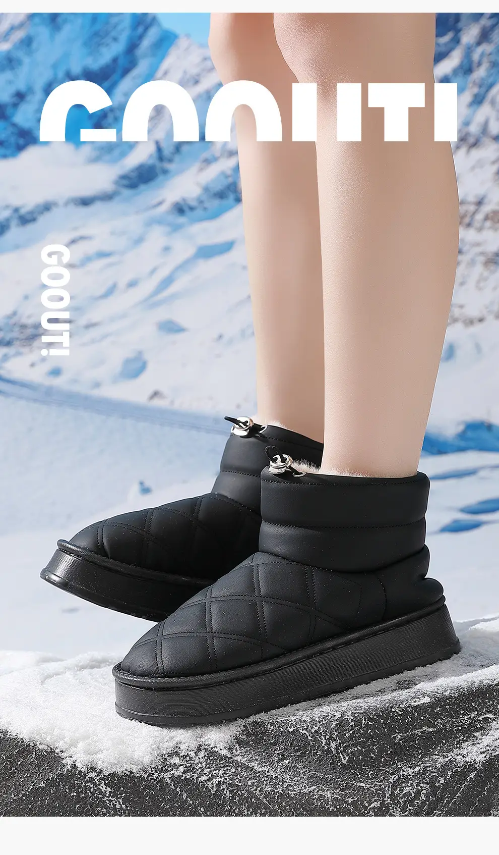 Women Winter Plush Warm Cotton Slippers Cream — feature 14