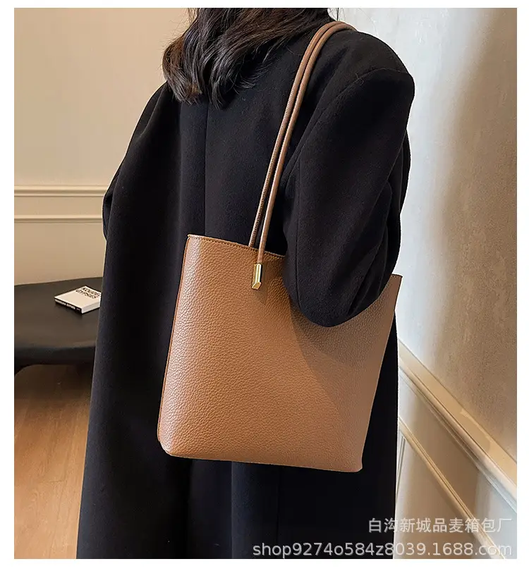 Women's Tan Crossbody Tote Bag with Gold Handles — feature 1
