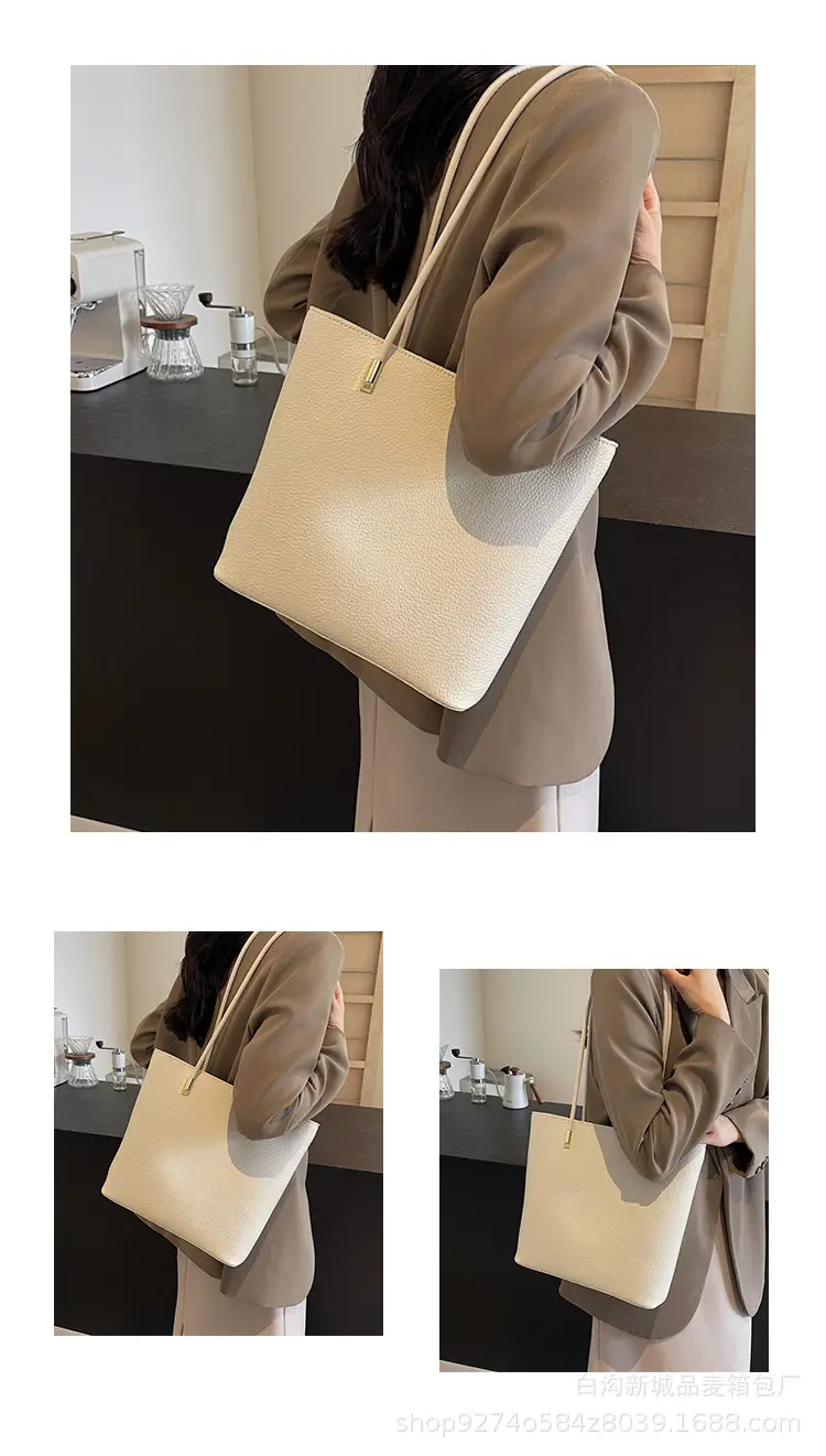 Women's Tan Crossbody Tote Bag with Gold Handles — feature 11