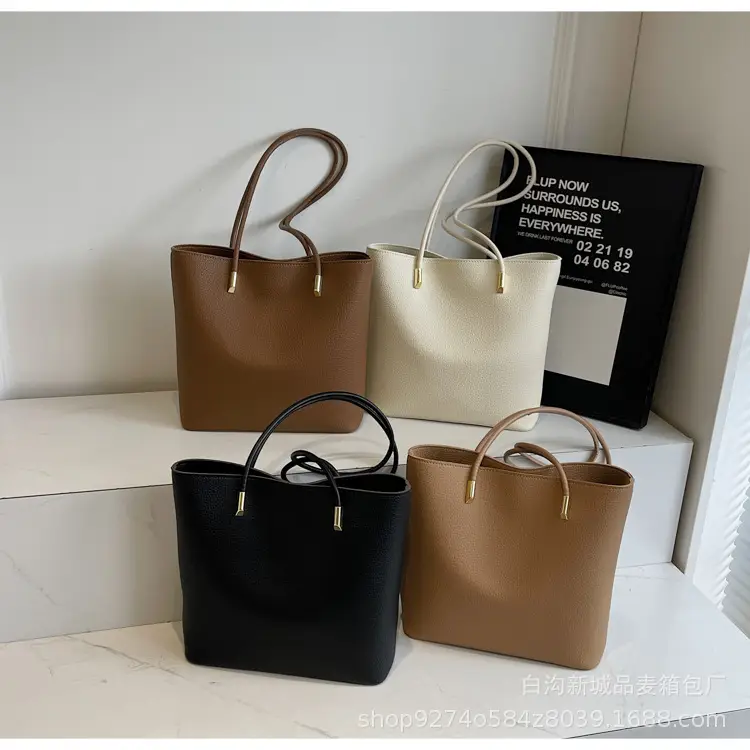 Women's Tan Crossbody Tote Bag with Gold Handles — feature 13