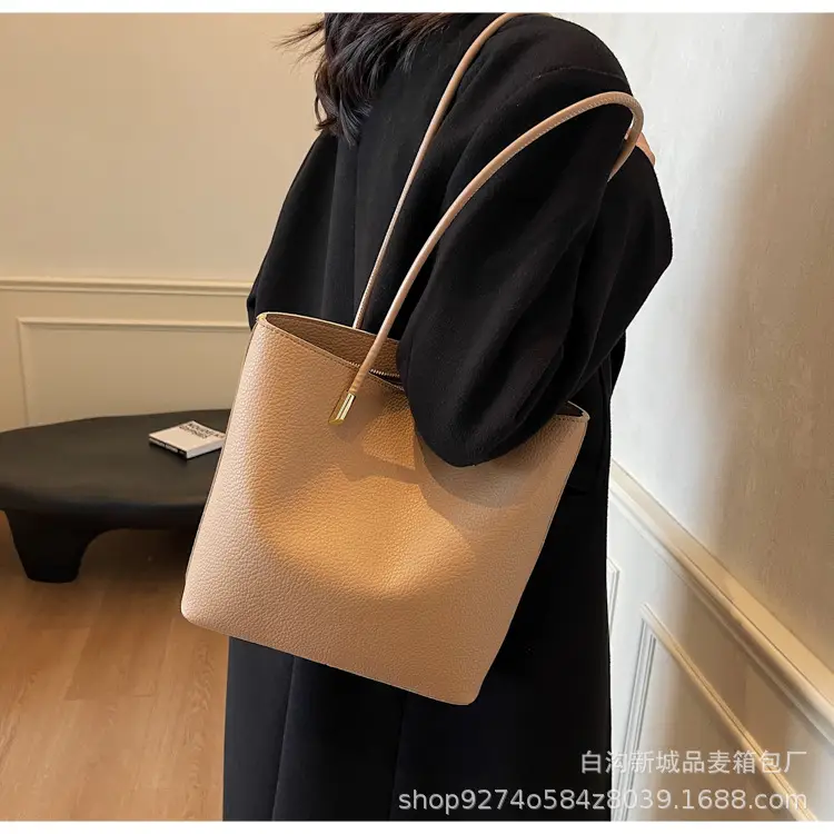Women's Tan Crossbody Tote Bag with Gold Handles — feature 20