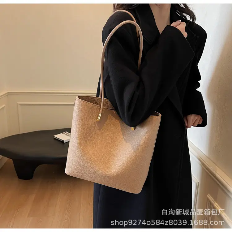 Women's Tan Crossbody Tote Bag with Gold Handles — feature 21