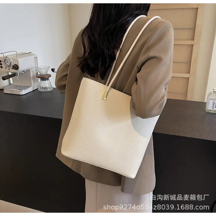 Women's Tan Crossbody Tote Bag with Gold Handles — feature 22