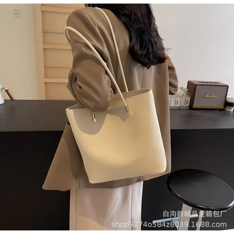 Women's Tan Crossbody Tote Bag with Gold Handles — feature 23