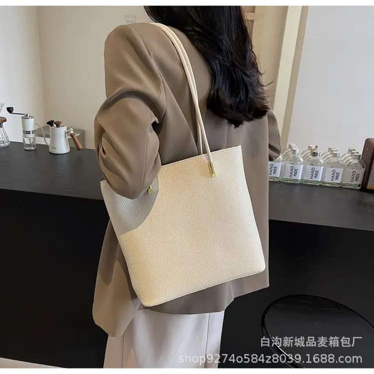 Women's Tan Crossbody Tote Bag with Gold Handles — feature 24