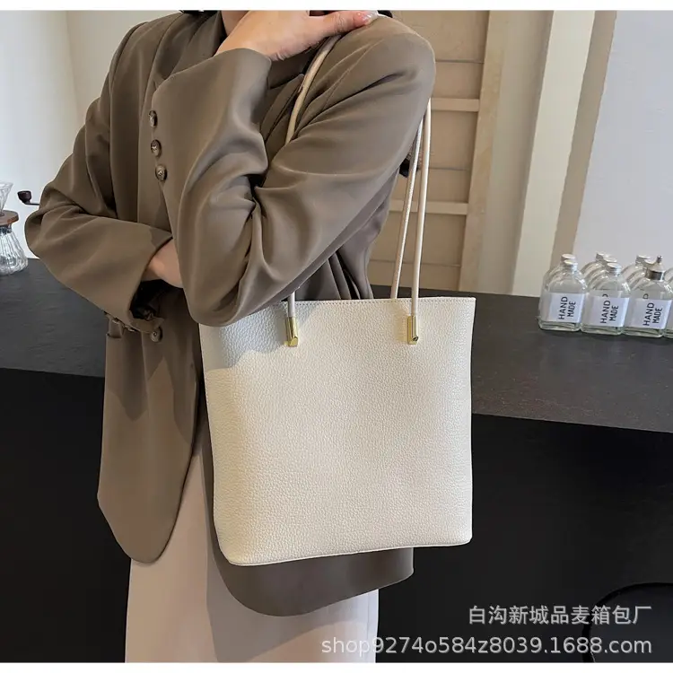 Women's Tan Crossbody Tote Bag with Gold Handles — feature 25