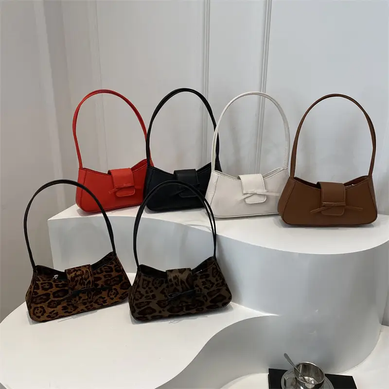 Korean Style Bow Bag for Girls Brown Shoulder Commuter