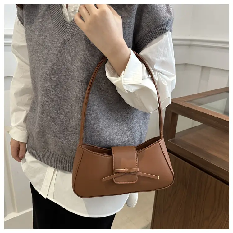 Korean Style Bow Bag for Girls Brown Shoulder Commuter — feature 17