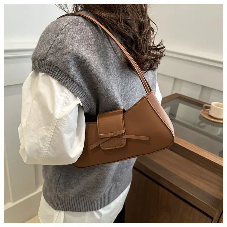 Korean Style Bow Bag for Girls Brown Shoulder Commuter — feature 18