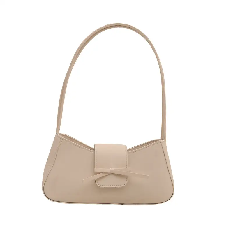 Korean Style Bow Bag for Girls Brown Shoulder Commuter