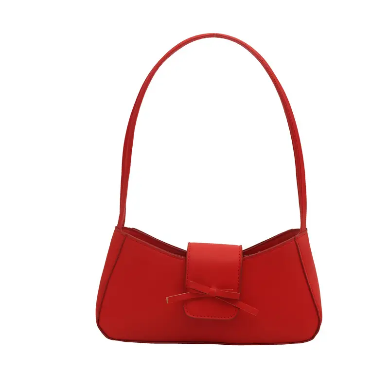 Korean Style Bow Bag for Girls Brown Shoulder Commuter