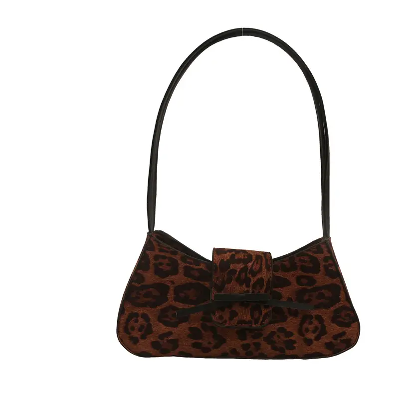 Korean Style Bow Bag for Girls Brown Shoulder Commuter
