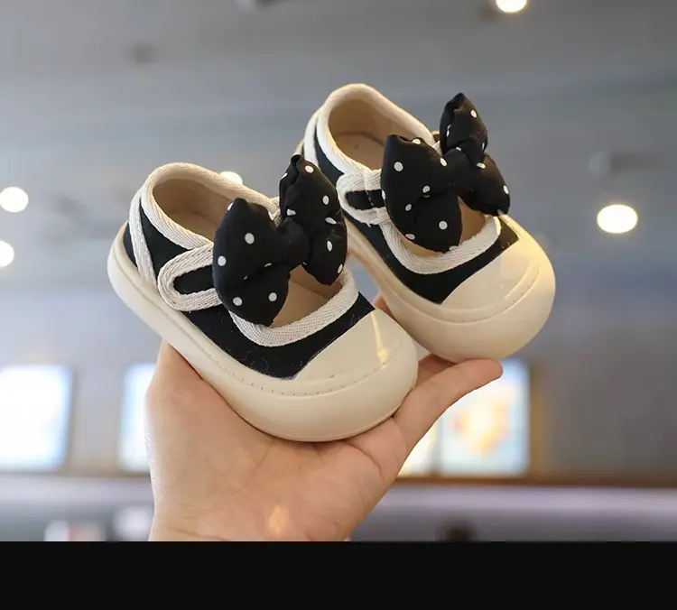 Baby Girls Princess Shoes White Polka Dot One Year Old — feature 11