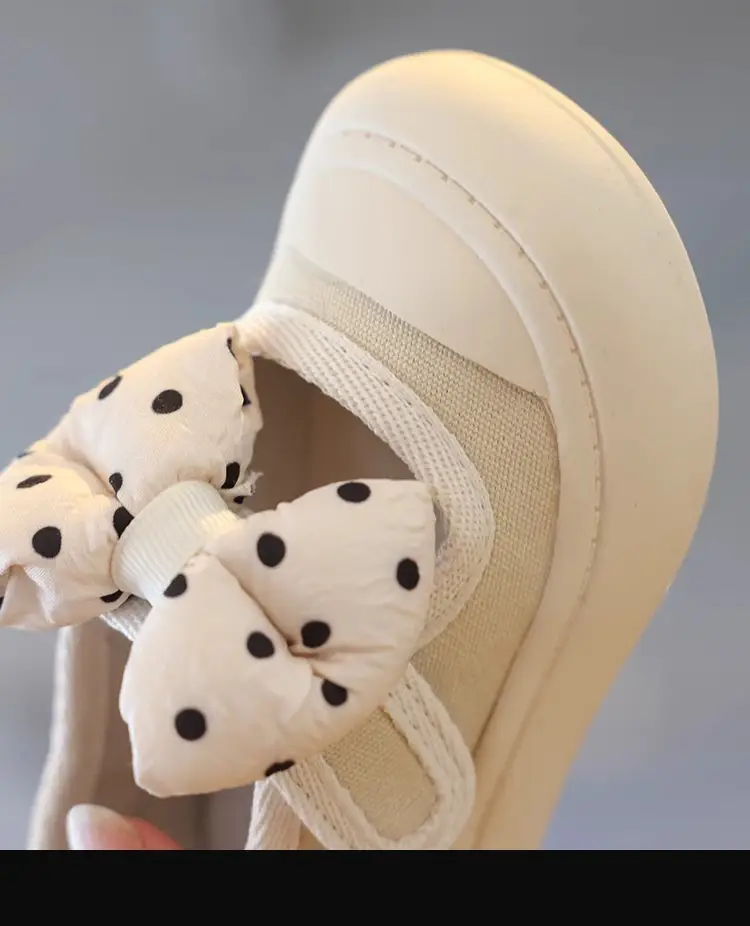 Baby Girls Princess Shoes White Polka Dot One Year Old — feature 14