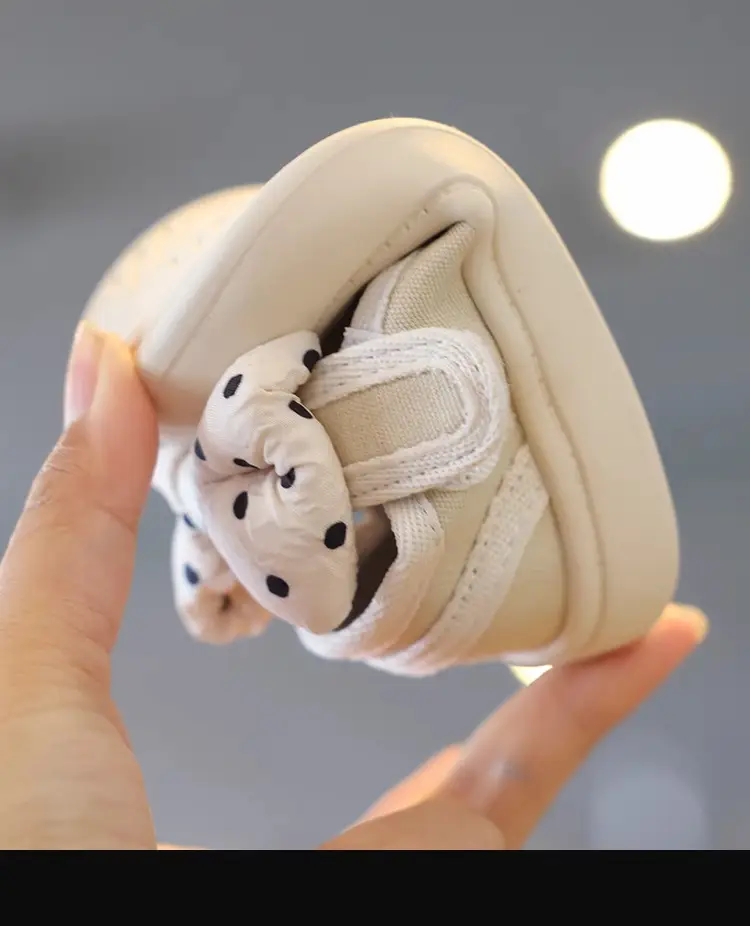 Baby Girls Princess Shoes White Polka Dot One Year Old — feature 18