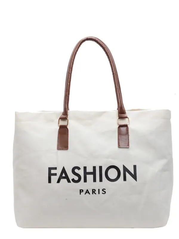 Canvas Women's Large Tote Bag with Shoulder Strap