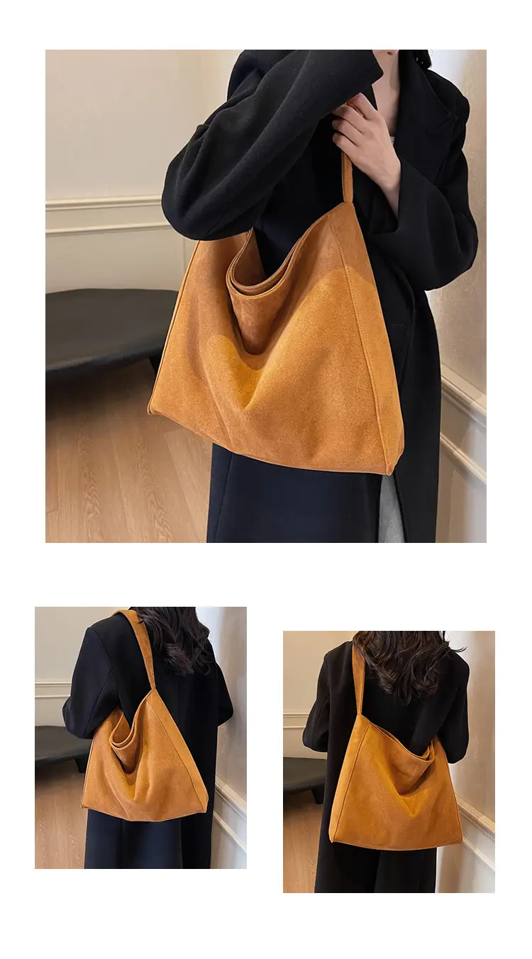 Black Large Capacity Commuter Tote Bag — feature 23