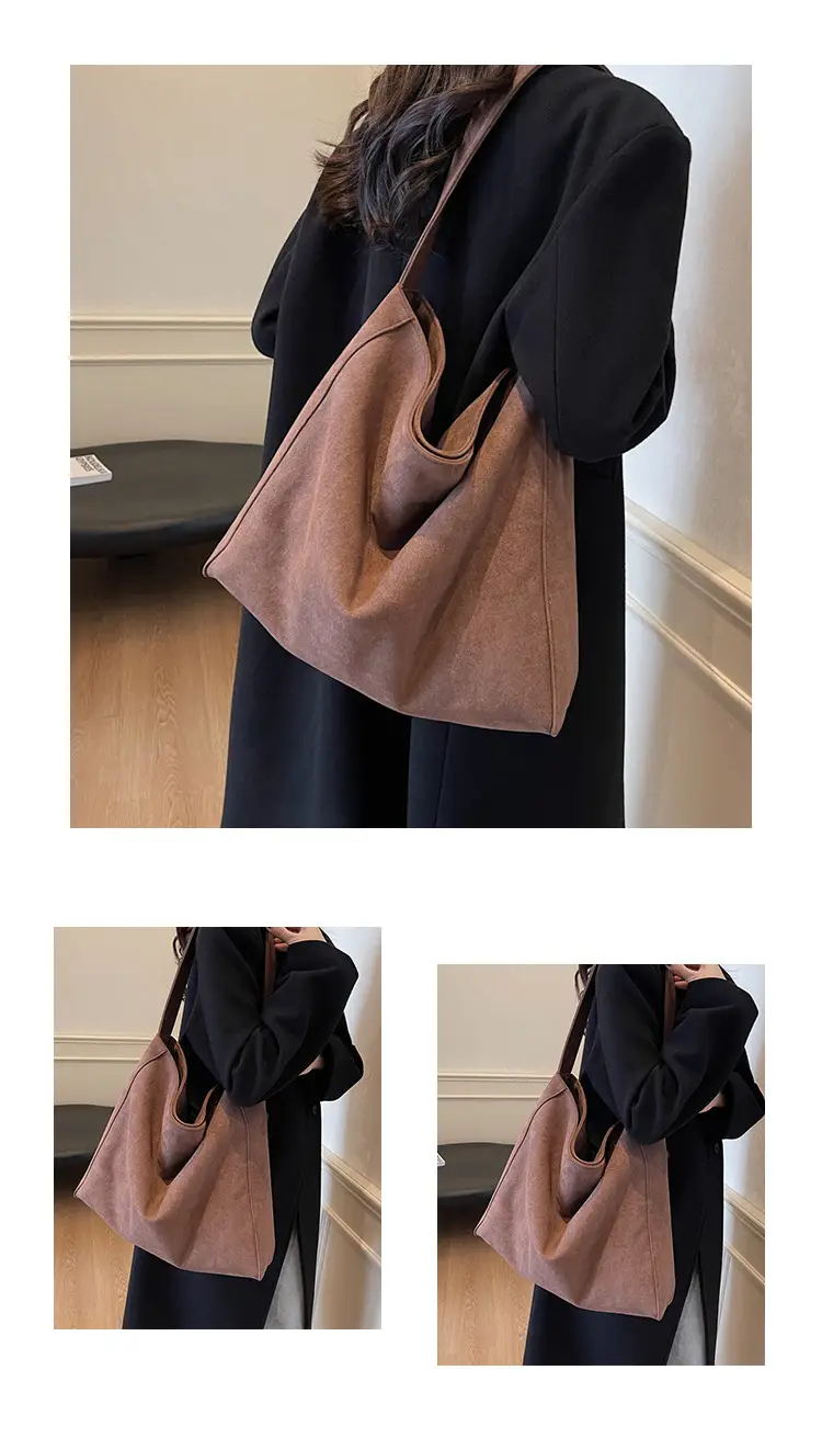 Black Large Capacity Commuter Tote Bag — feature 24
