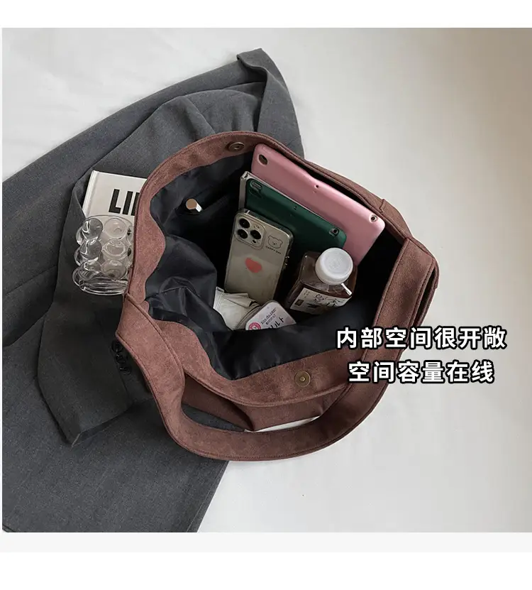 Black Large Capacity Commuter Tote Bag — feature 7