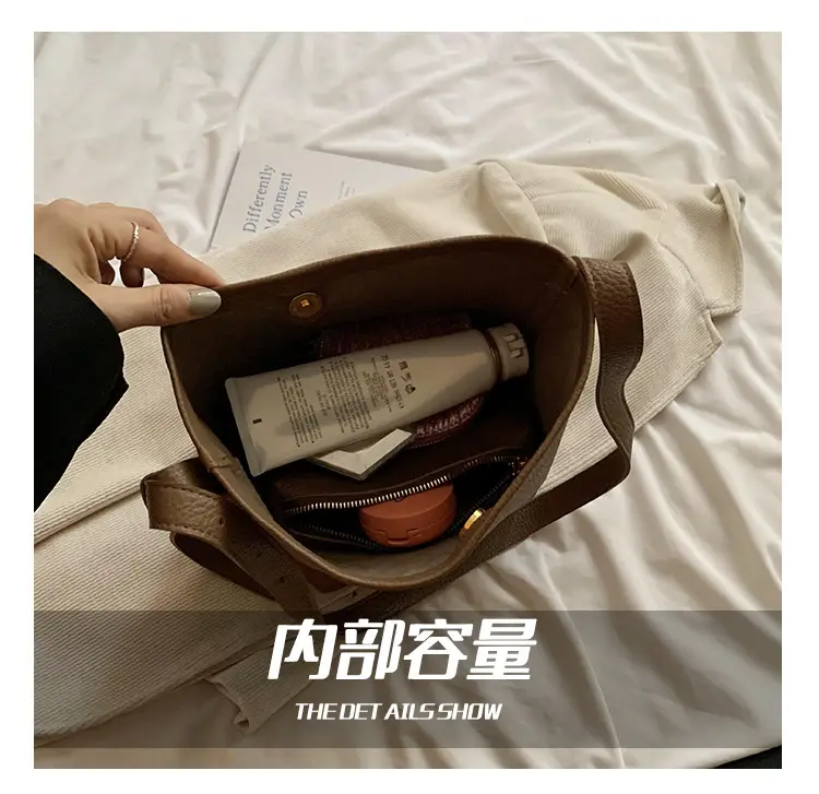 2025 Women's Soft Leather Bucket Bag Single Shoulder Crossbody Set — feature 10