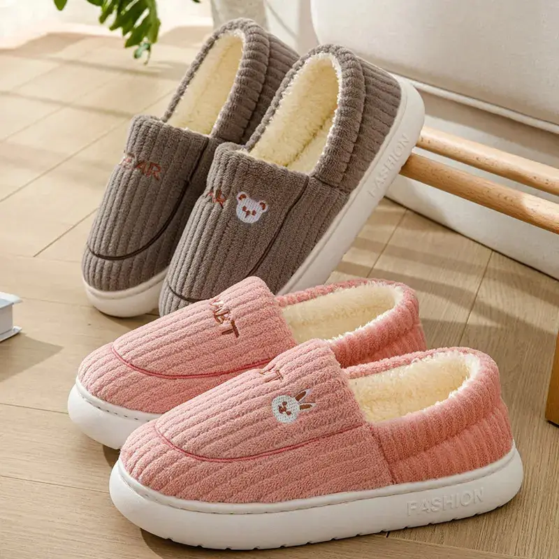 Thick-Soled Cotton Slippers, Non-Slip Winter Shoes, Indoor Slippers, Winter Warm Cotton Shoes, Plush Cotton Slippers, Home Slippers Wholesale - Image 8