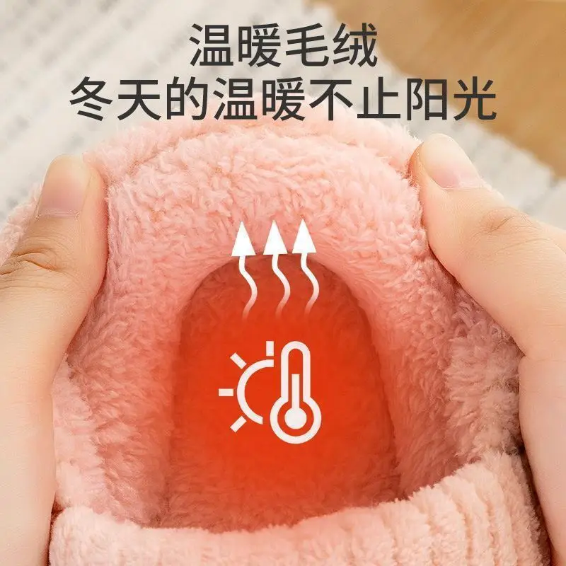 Thick-Soled Cotton Slippers, Non-Slip Winter Shoes, Indoor Slippers, Winter Warm Cotton Shoes, Plush Cotton Slippers, Home Slippers Wholesale - Image 9