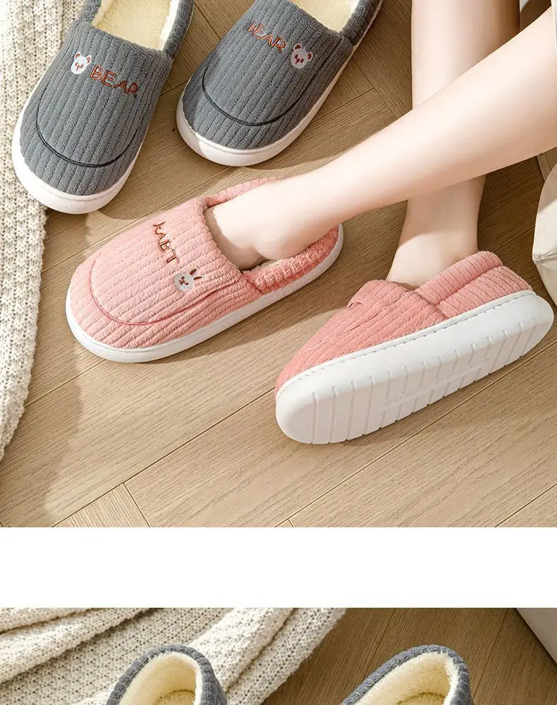 Thick-Soled Cotton Slippers, Non-Slip Winter Shoes, Indoor Slippers, Winter Warm Cotton Shoes, Plush Cotton Slippers, Home Slippers Wholesale — feature 11