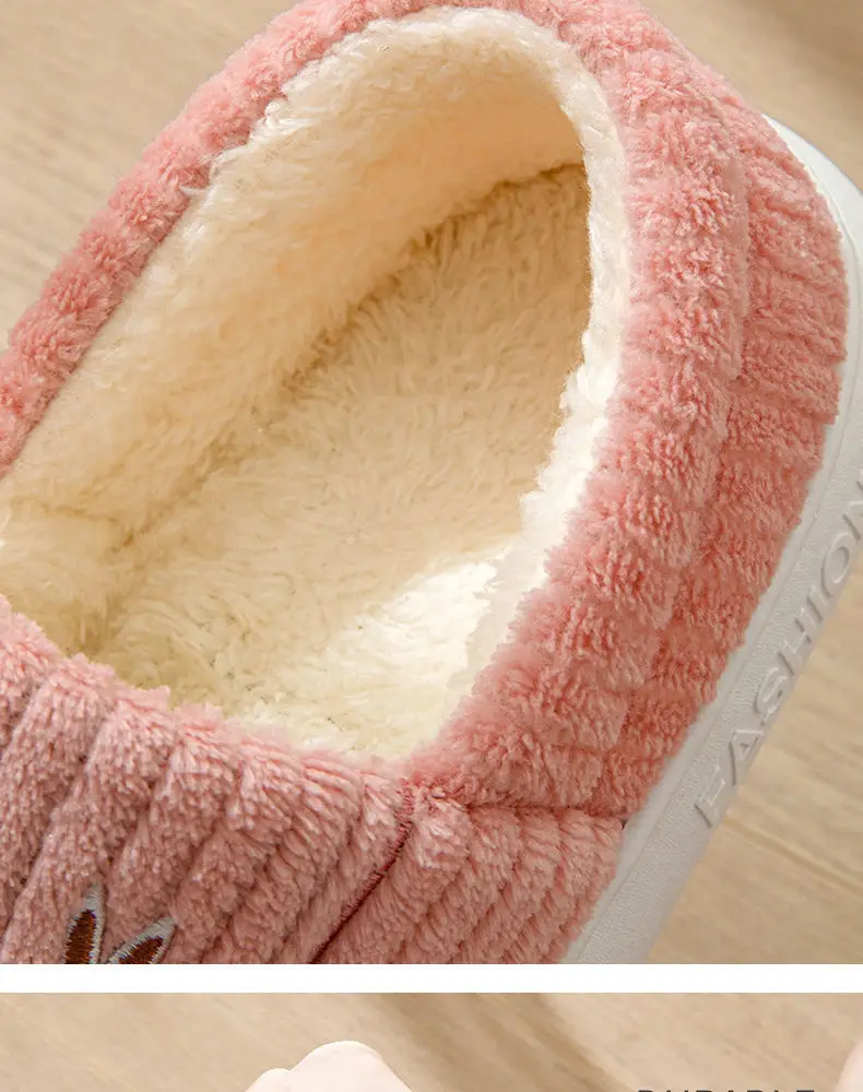 Thick-Soled Cotton Slippers, Non-Slip Winter Shoes, Indoor Slippers, Winter Warm Cotton Shoes, Plush Cotton Slippers, Home Slippers Wholesale — feature 9