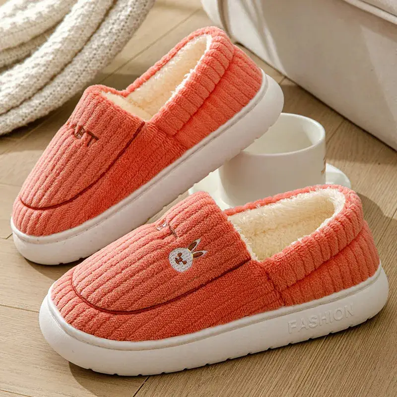 Thick-Soled Cotton Slippers, Non-Slip Winter Shoes, Indoor Slippers, Winter Warm Cotton Shoes, Plush Cotton Slippers, Home Slippers Wholesale - Image 2