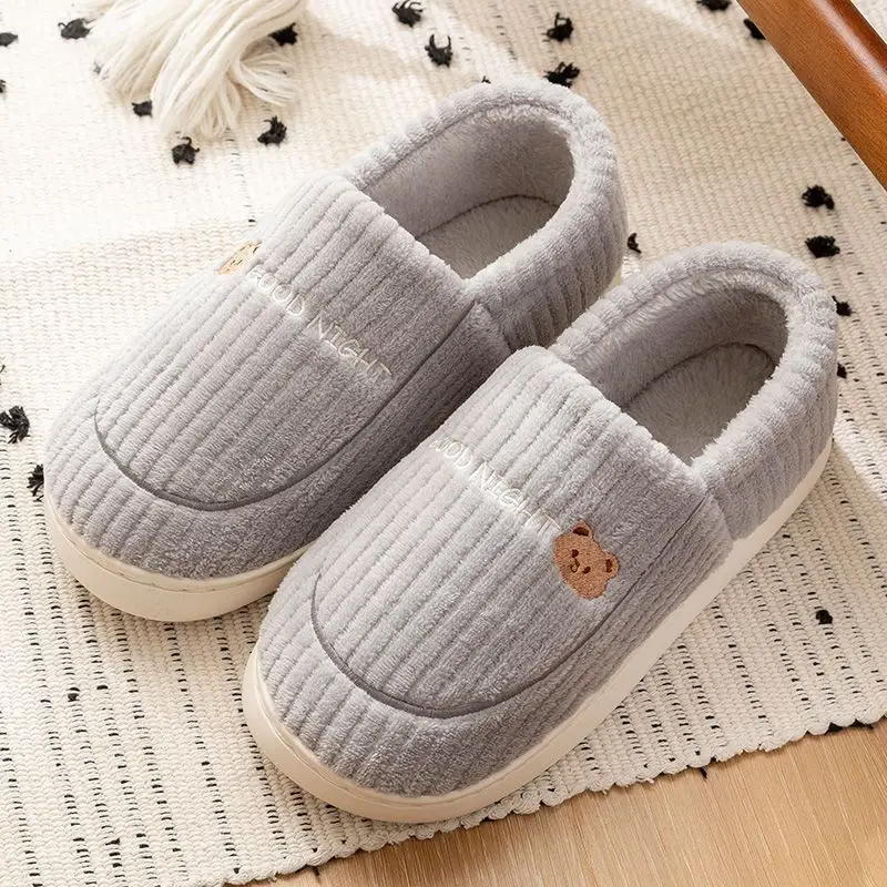 Thick-Soled Cotton Slippers, Non-Slip Winter Shoes, Indoor Slippers, Winter Warm Cotton Shoes, Plush Cotton Slippers, Home Slippers Wholesale - Image 4