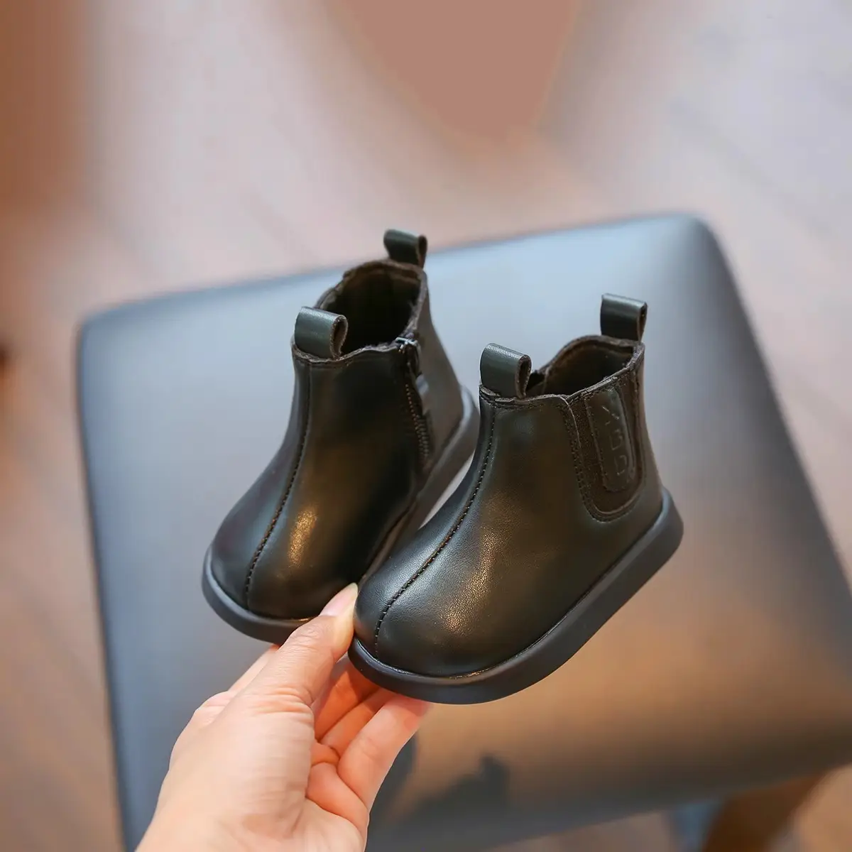 Girls' Leather Ankle Boots Soft Bottom Autumn Winter