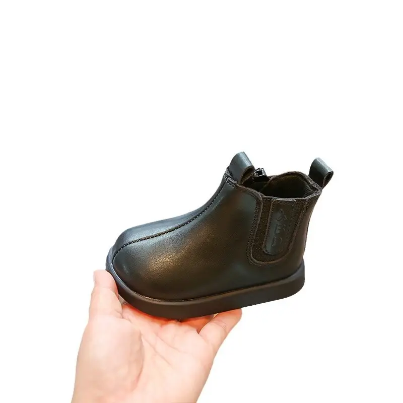 Girls' Leather Ankle Boots Soft Bottom Autumn Winter