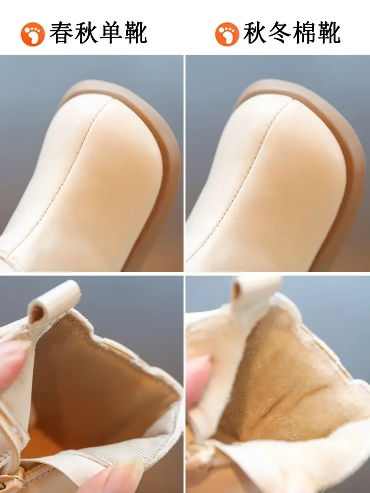 Girls' Leather Ankle Boots Soft Bottom Autumn Winter — feature 1