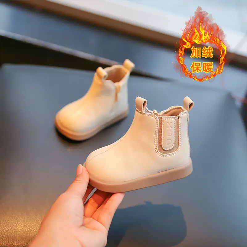 Girls' Leather Ankle Boots Soft Bottom Autumn Winter