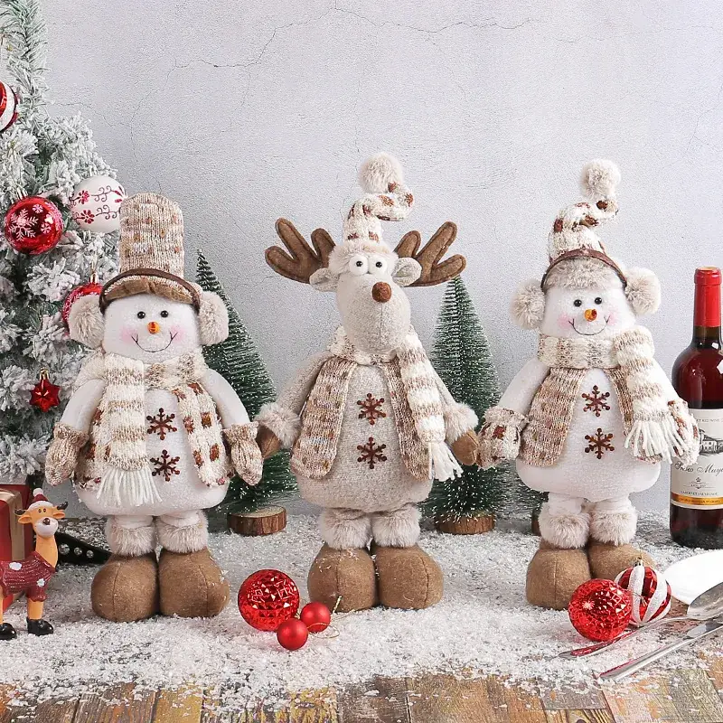 Cross-Border Christmas Snowmen Telescopic Dolls New Knitted - Image 5