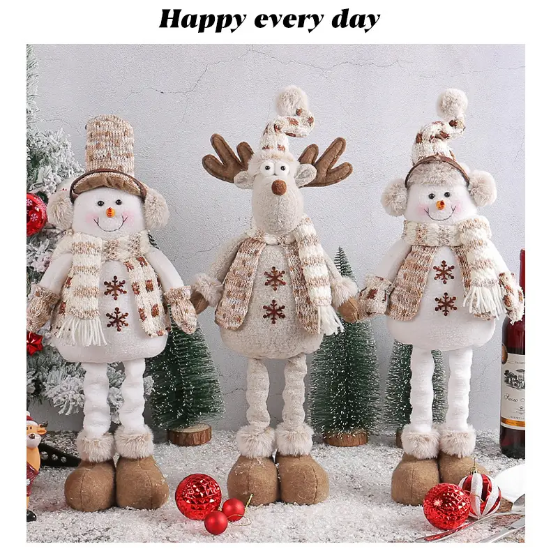 Cross-Border Christmas Snowmen Telescopic Dolls New Knitted — feature 2