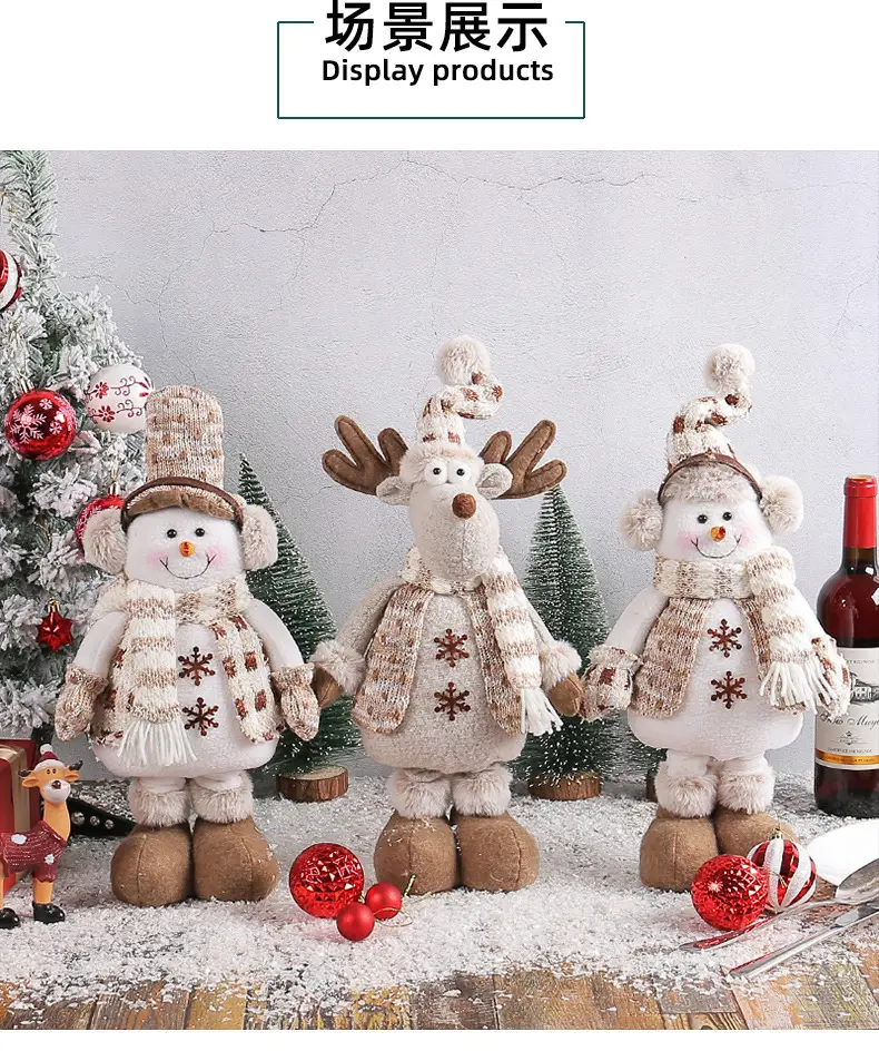 Cross-Border Christmas Snowmen Telescopic Dolls New Knitted — feature 5