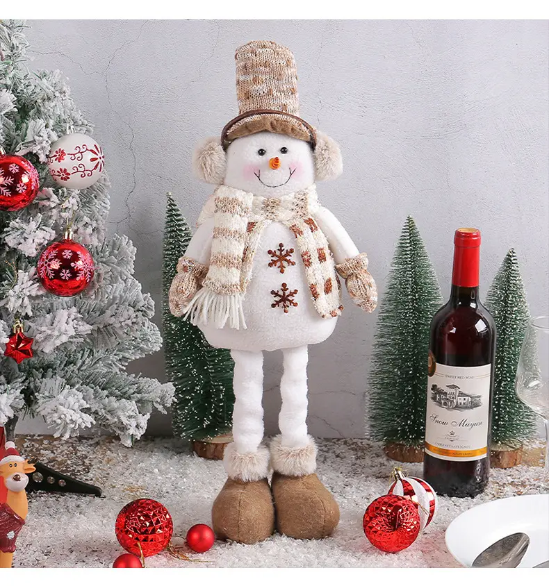 Cross-Border Christmas Snowmen Telescopic Dolls New Knitted — feature 7