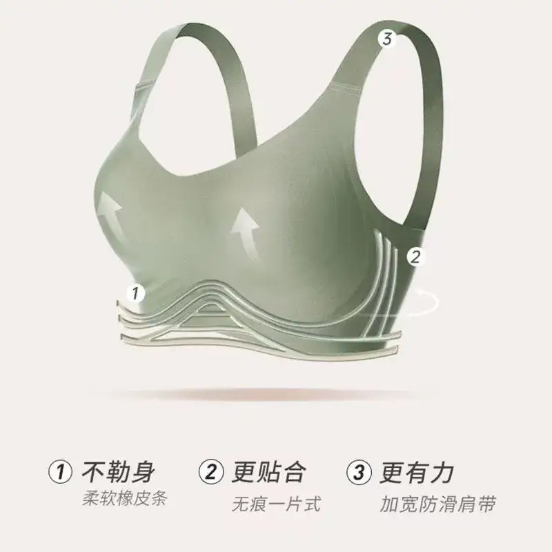 3D Jelly Soft Supportive Women's Bra Large Chest Small Anti-Sagging - Image 10